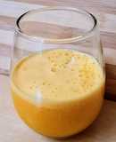 Licuado de mandarina con leche en polvo de coco