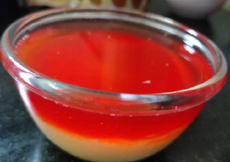 Simple Way to Make Super Quick Homemade Custard and jelly combo