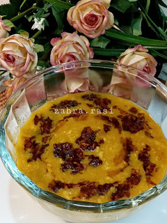 عکسی از دستور آش گوشت و جو و پیاز داغ(ساده و خوشمزه)🤤🤤🤤