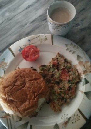 A picture of Omlatte with Capsicum.