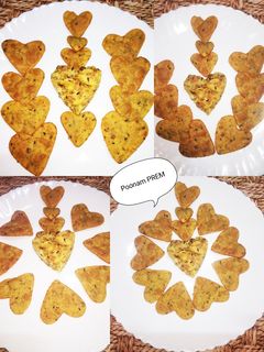 लेफ़्टोवर हार्ट शेप खस्ता निम्की(leftover heart shape khasta nimki recepie in hindi) रेसिपी मुख्य फोटो
