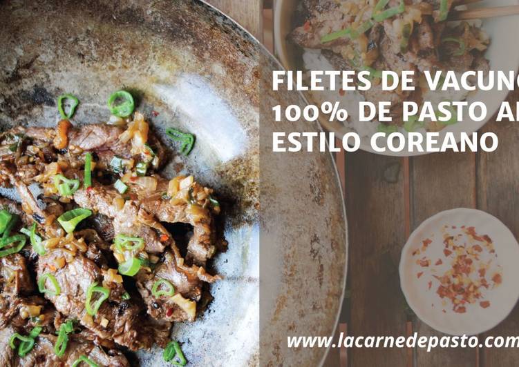 Filetes de vacuno 100% de pasto al estilo coreano (Bulgogi)