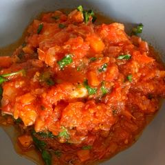 A picture of Tomato Fish Stew.