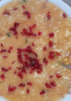 عکسی از دستور سوپ برنج آسان پز