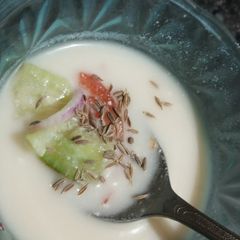 A picture of Mix vegetables zeera raita.