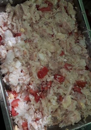 Una foto de Pechuga de pollo con arroz