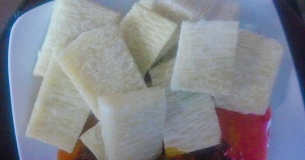 Yam and palm oil pepper sauce Recipe by Mabel Foodie Cookpad