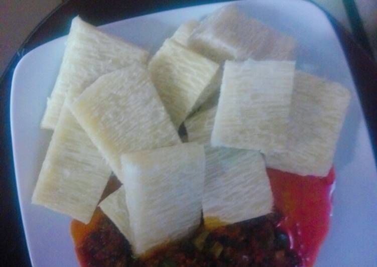 Step-by-Step Guide to Prepare Perfect Yam and palm oil pepper sauce