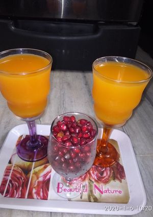 A picture of Orange Ginger juice.