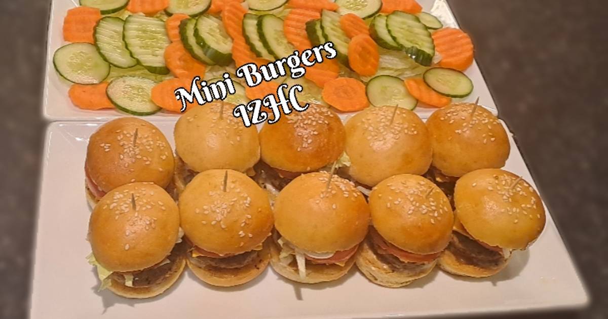 🍔Mini Burgers with Homemade Buns🍔 Recipe by Irum Zaidi Home Cooking -  Cookpad