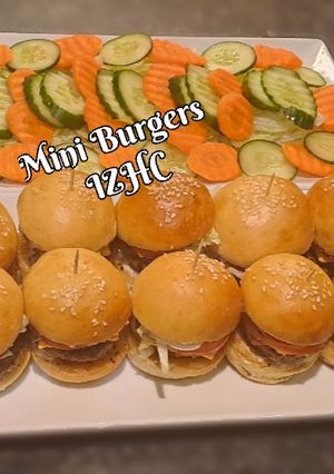 A picture of 🍔Mini Burgers with Homemade Buns🍔.