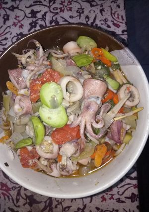 Foto resep Cumi asin teri pete mantul