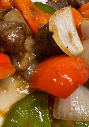 A picture of Black Pepper Beef Stir Fry.