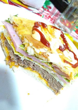 Una foto de Hamburguesa Casera