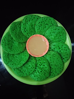 Foto resep Serabi Pandan Saus Kinca