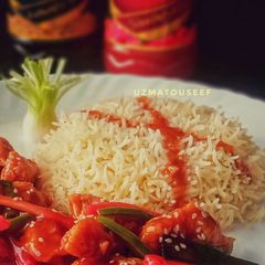 A picture of Sesame chilli chicken.