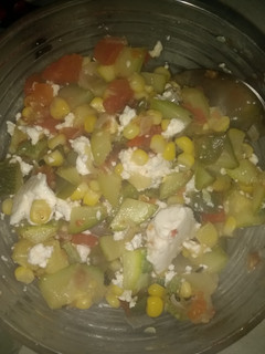 Una foto de Calabacitas a la mexicana con queso