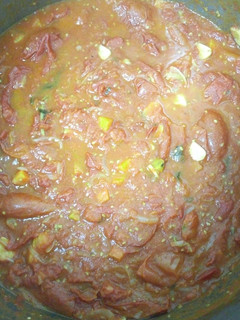 A picture of Tomato soup# before blending.