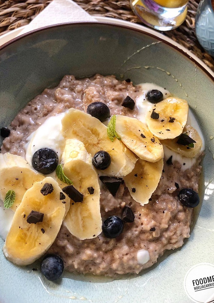Una foto de 🥣Porridge con leche de avellana🥣