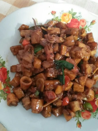 Langkah Gampang Membikin Resep  Tumis cumi asin mix tempe yang Sempurna, Enak Banget
