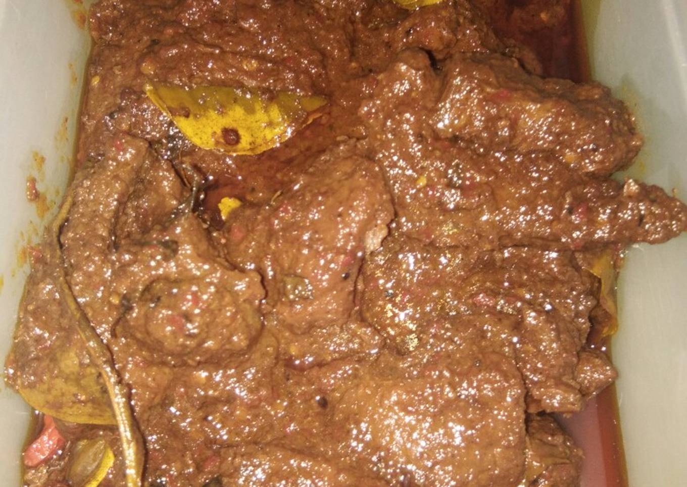 Rendang daging dan telur
