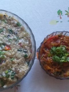 लीला बैंगन का भरता और तड़का वाला बैंगन का भरता रेसिपी मुख्य फोटो