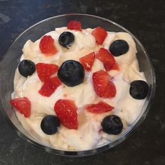 A picture of Sugar free fruit srikhand.