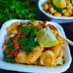 A picture of Aloo Chaat.