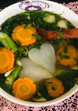 Hình của món Canh rau củ quả chay.