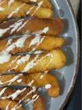 Rabas con salsa de queso casera
