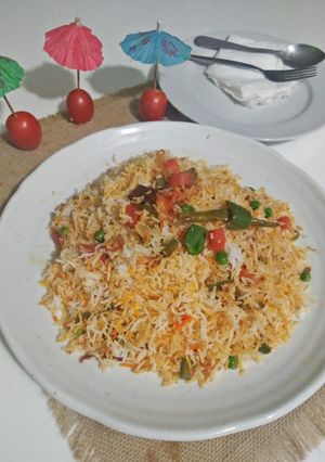 A picture of Vegetable Biryani.