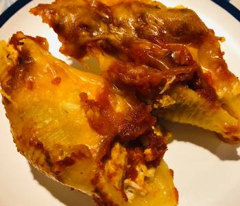 Easy Make Recipe Shredded Chicken  Stuffed Shells Practical Delicious