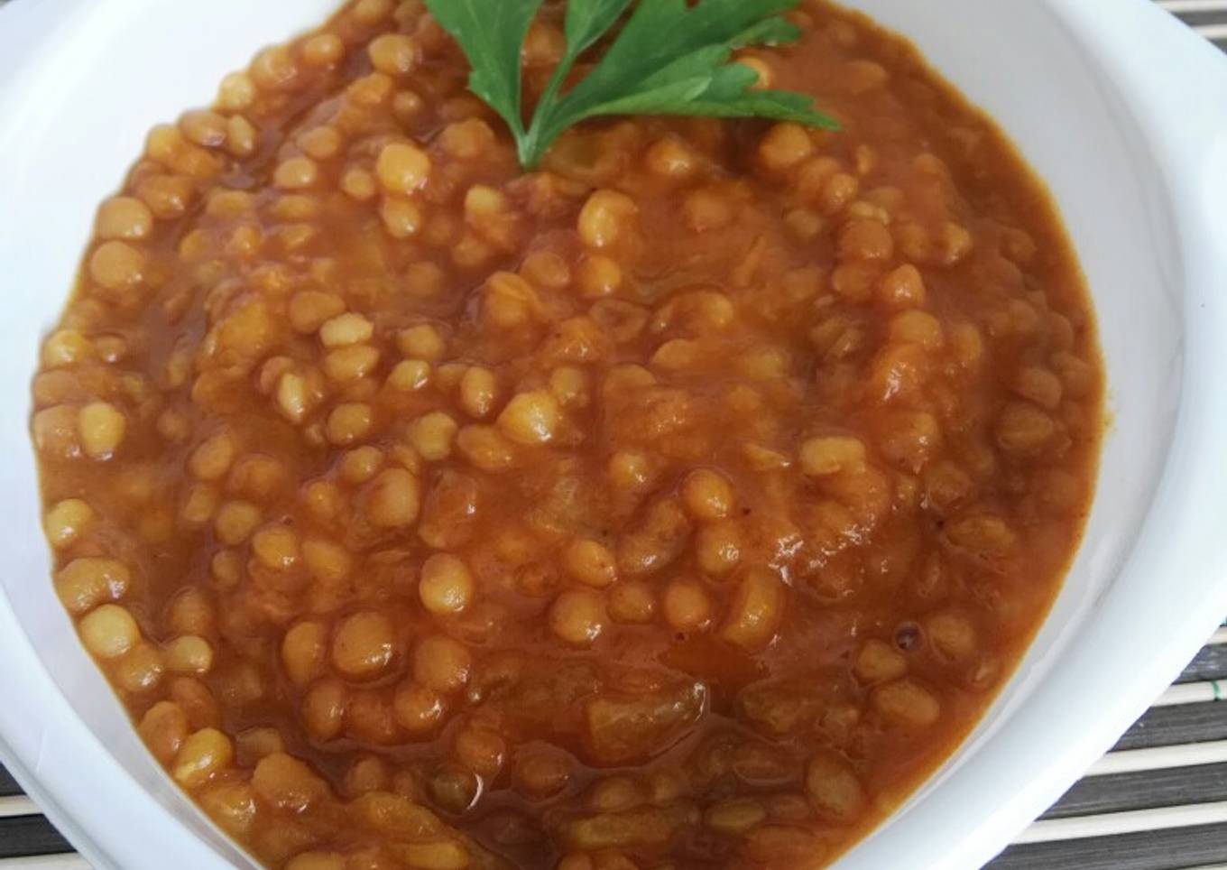 Lentejas y calabaza al curry