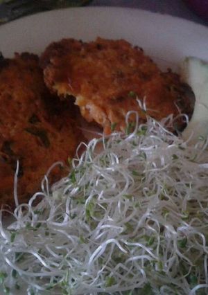 Una foto de Tortitas de zanahoria