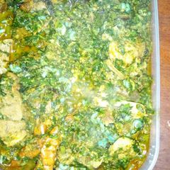 A picture of Vegetable soup with achi and peri wrinkle.