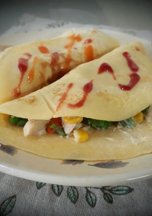 Hình của món Crepe phiên bản mặn.
