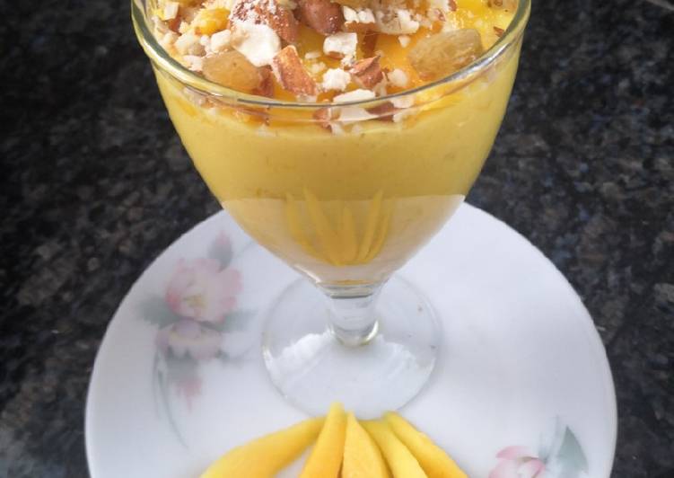 Easiest Way to Prepare Quick Mango dry fruit lassi