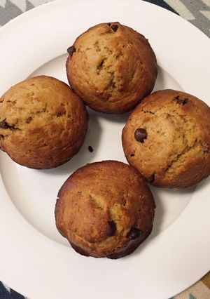 Foto resep Banana chocolate chip muffins