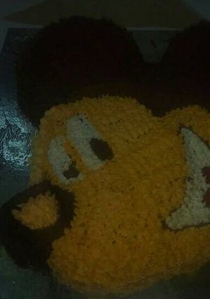 A picture of Mickey mouse cake.