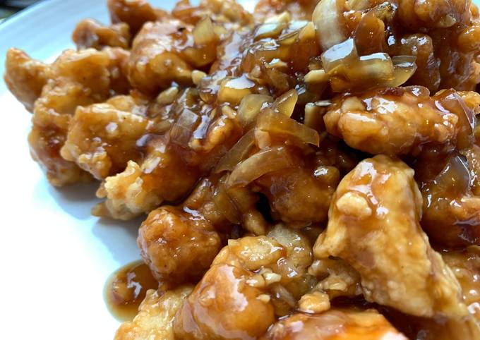 Ayam goreng kriuk dengan saus madu bawang, korean taste 👍