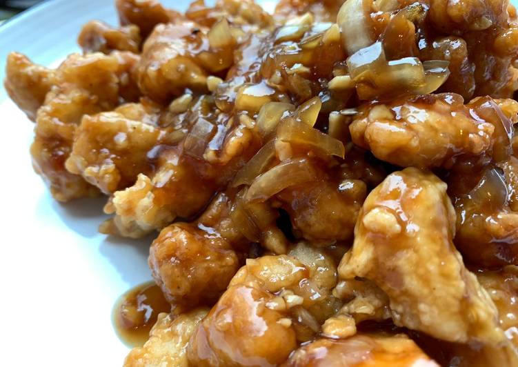 Resep Ayam goreng kriuk dengan saus madu bawang, korean taste 👍, Sempurna