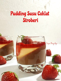 Foto resep 219. Pudding Susu Coklat Stroberi