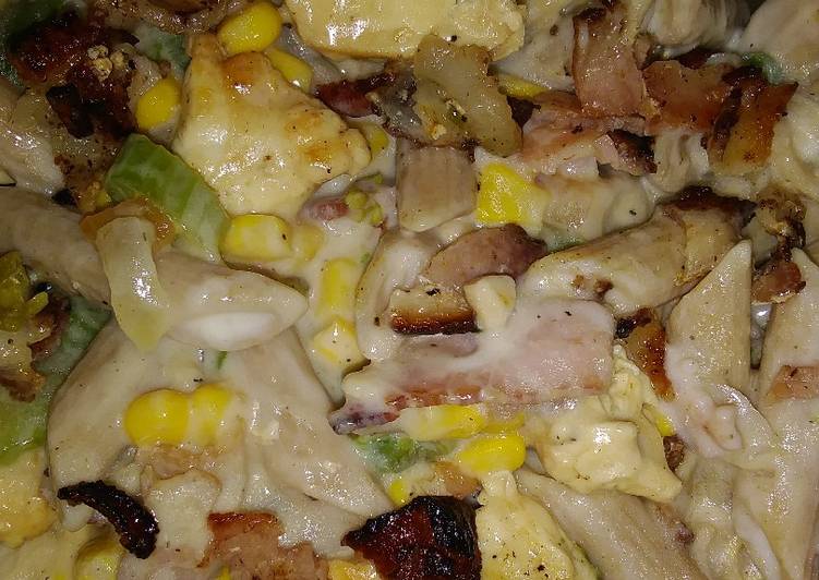 Easy Way to Cook Favorite Bacon chicken pasta