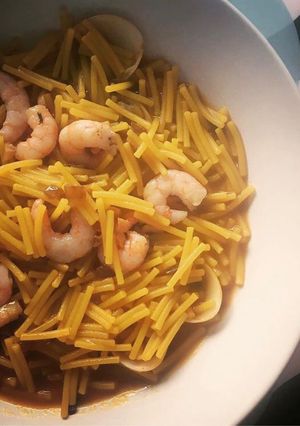 Una foto de Fideuá sin gluten