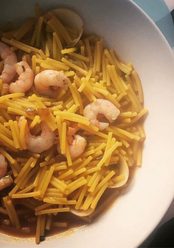 Una foto de Fideuá sin gluten