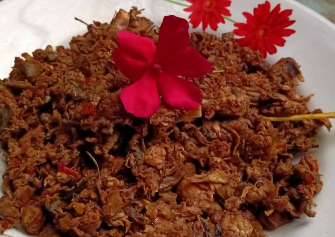 Resep Rendang jantung pisang simple Anti Gagal