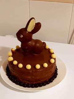 Una foto de Mona de Pascua de chocolate