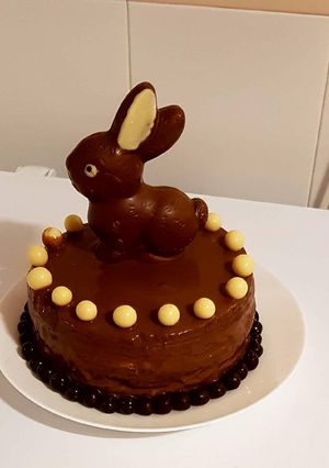 Una foto de Mona de Pascua de chocolate