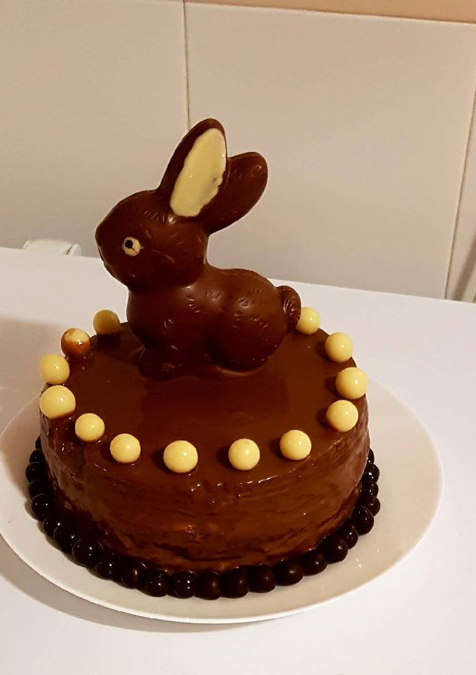 Una foto de Mona de Pascua de chocolate
