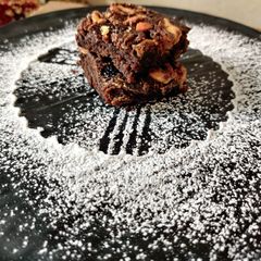 Banana peanutbutter brownie A picture of Banana peanutbutter brownie.